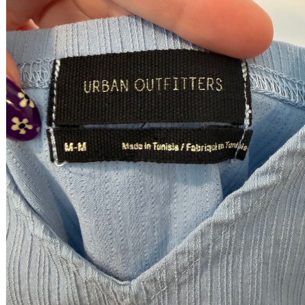 Urban Outfitters Size Medium Icy Blue Mini Dress Adjustable Straps Night Out - Picture 3 of 9
